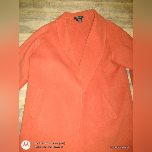 Etcetera Wool and Cashmere Wrap Coat in Orange Spice sz Small NWOT - Picture 4 of 7